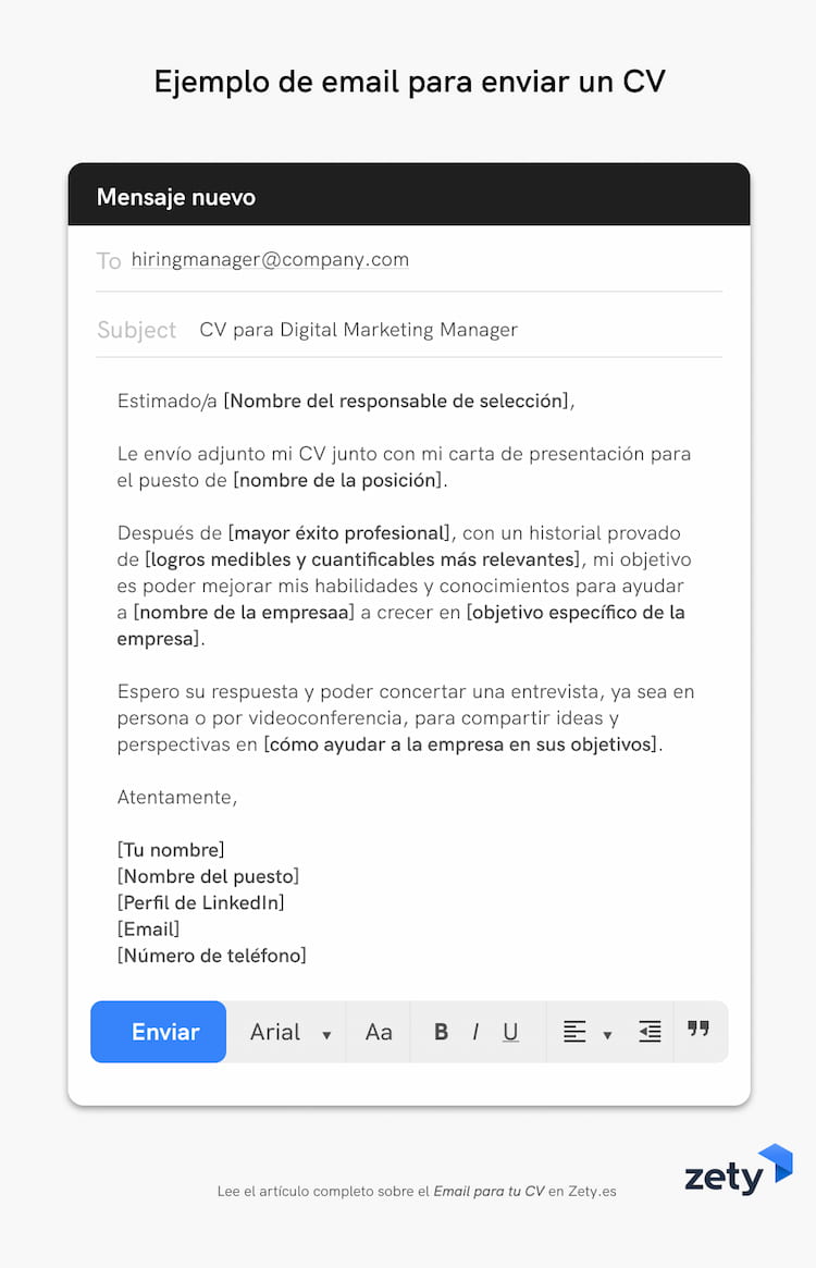 Enviar tu Currículum por Correo Electrónico