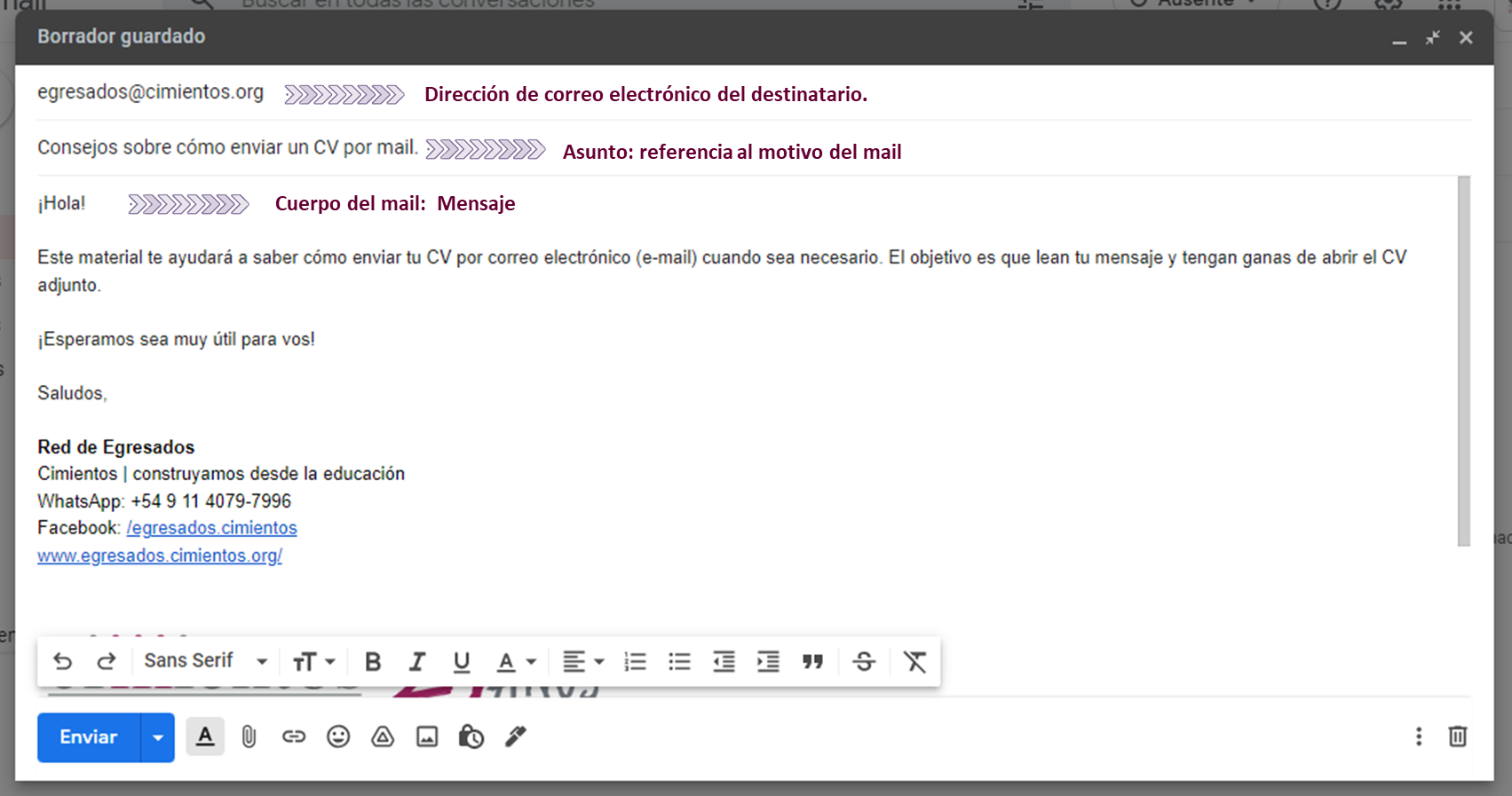 Envío del Currículum por Correo Electrónico
