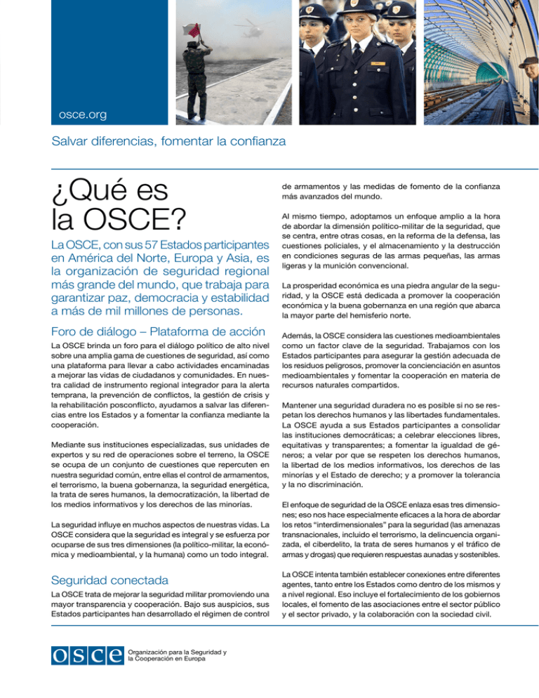 ¿Qué es la OSCE?