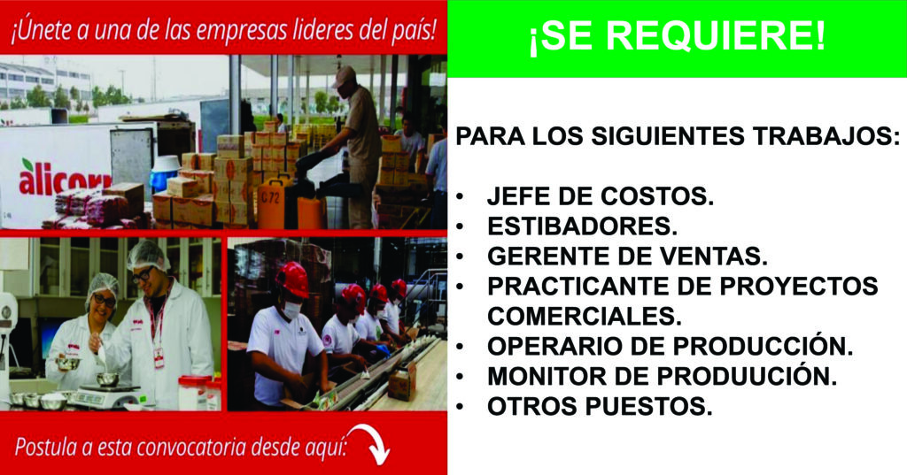 <strong>Áreas de Trabajo en Alicorp